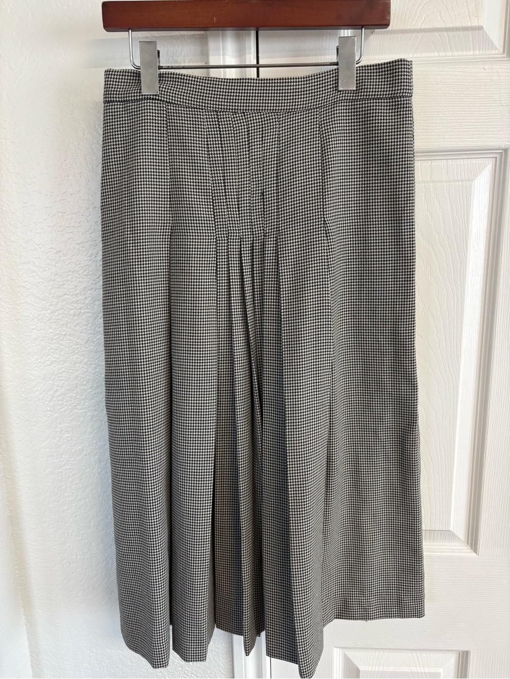 Zara Houndstooth Midi Skirt Size Zip Size M - Picture 2 of 4